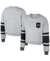Stadium Essentials Heather Gray Lafc Scrimmage Cropped Pullover Sweatshirt In Gray
