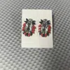 Stadium Gem Women's Game Day Glam Cluster Earrings In Red/black In Multi