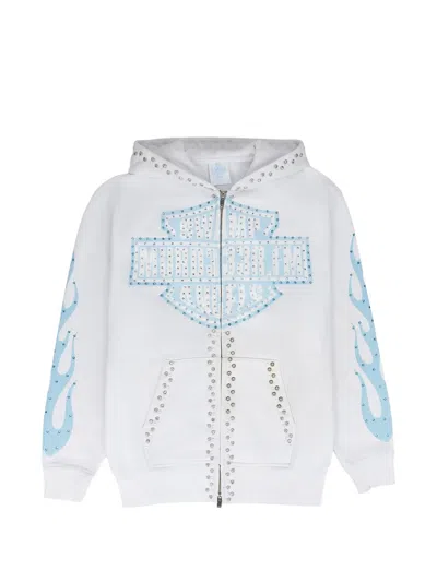 Stadium Goods Chop333r Crystal-embellished Zip-up Hoodie In Multi