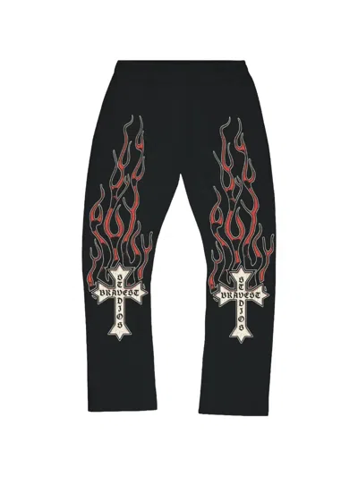 Stadium Goods Flame-print Track Trousers In Black
