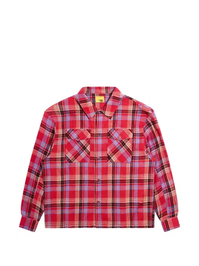 Stadium Goods Plaid-check Star-print Shirt In Red