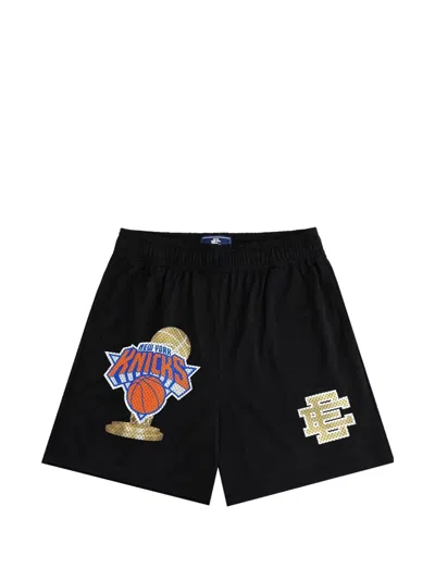 Stadium Goods X New York Knicks Logo-patch Shorts In Black