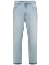 STAFF STAFF DEVIS COTTON JEANS WITH CUFF AT THE BOTTOM