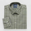 Stafford Advanced Performance Sweat Repel Mens Classic Fit Long Sleeve Dress Shirt In Green