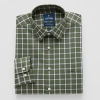 Stafford Advanced Performance Sweat Repel Mens Regular Fit Long Sleeve Dress Shirt In Green