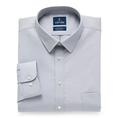 Stafford Big And Tall Advanced Performance Sweat Repel Mens Long Sleeve Dress Shirt In Gray