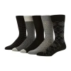 Stafford Casual Dress Mens 5 Pair Crew Socks In Black