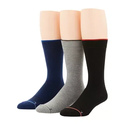 Stafford Casual Performance Mens 3 Pair Crew Socks In Blue