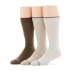 Stafford Casual Performance Mens 3 Pair Crew Socks In Brown