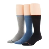 Stafford Casual Performance Mens 3 Pair Crew Socks In Gray