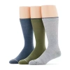 Stafford Casual Performance Mens 3 Pair Crew Socks In Multi