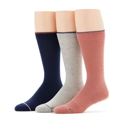 Stafford Casual Performance Mens 3 Pair Crew Socks In Pink