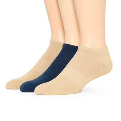 Stafford Casual Performance Mens 3 Pair No Show Socks In Multi