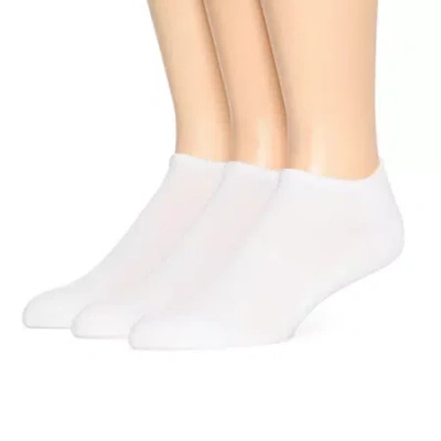 Stafford Casual Performance Mens 3 Pair No Show Socks In White