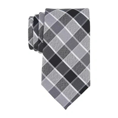 Stafford Checked Tie In Gray