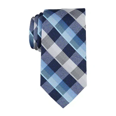 Stafford Clawson Checked Tie In Blue