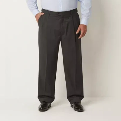 Stafford Coolmax All Season Ecomade Mens Classic Fit Pleated Front Suit Pant In Gray