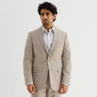 Stafford Coolmax All Season Ecomade Mens Classic Fit Suit Jacket In Sand