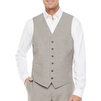 Stafford Coolmax All Season Ecomade Mens Stretch Fabric Classic Fit Big And Tall Suit Vest In Gray