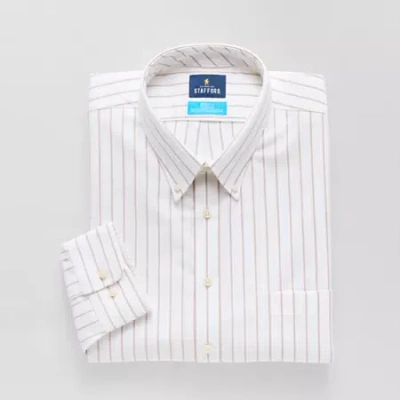 Stafford Coolmax All Season Ecomade Oxford Mens Regular Fit Long Sleeve Dress Shirt In White
