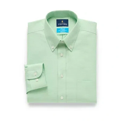 Stafford Coolmax All Season Ecomade Oxford Mens Regular Fit Stretch Fabric Wrinkle Free Long Sleeve Dress Shi In Green