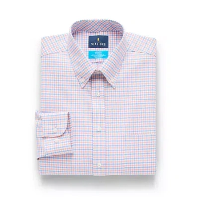 Stafford Coolmax All Season Ecomade Oxford Mens Regular Fit Stretch Fabric Wrinkle Free Long Sleeve Dress Shi In Pink