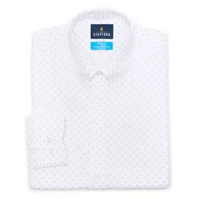 Stafford Coolmax All Season Ecomade Oxford Mens Slim Fit Stretch Fabric Wrinkle Free Long Sleeve Dress Shirt In Multi
