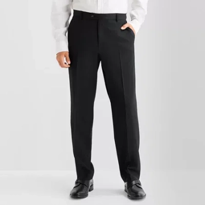 Stafford Coolmax All Season Mens Classic Fit Flat Front Suit Pant In Black