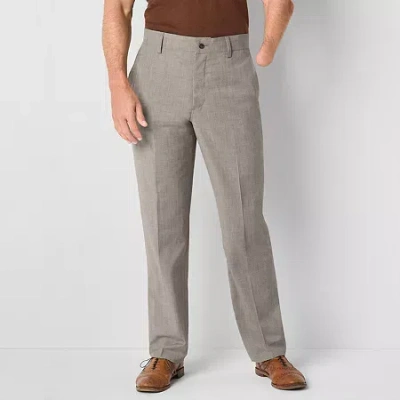 Stafford Coolmax All Season Mobility Mens Adaptive Classic Fit Flat Front Suit Pant In Multi