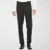 Stafford Coolmax Mens Adaptive Classic Fit Flat Front Suit Pant In Black
