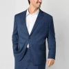Stafford Coolmax Mens Stretch Fabric Classic Fit Big And Tall Suit Jacket In Multi
