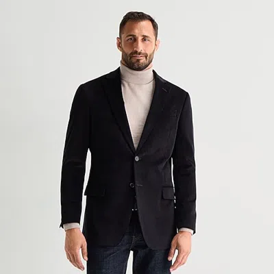 Stafford Corduroy Mens Classic Fit Corduroy Sport Coat In Black