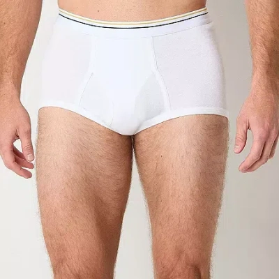 Stafford Cotton Full Cut Bonus Pack Mens 7 Pack Briefs 302865 In White