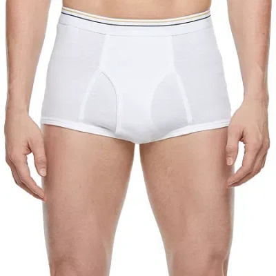 Stafford Cotton Full Cut Mens 6 Pack Briefs 302852 In White