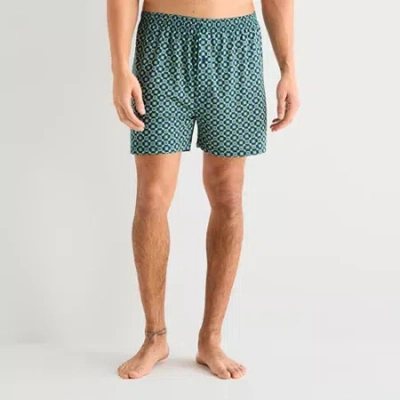 Stafford Cotton Knit Mens 4 Pack Boxers 305939 In Green