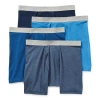Stafford Cotton Mens Big And Tall 4 Pack Boxer Briefs 302866 In Blue