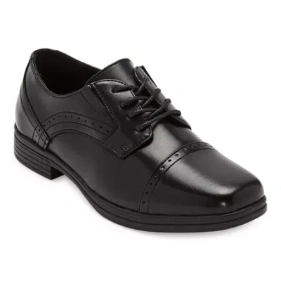 Stafford Dane Jr Little & Big Kid Boys Cap Oxford Shoes In Black