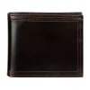 Stafford Distressed Mens Personalized Rfid Blocking Bifold Wallet In Black