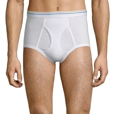 Stafford Dry + Cool Full Cut Mens 6 Pack Briefs 302872 In White