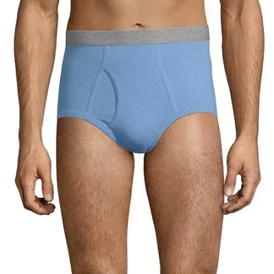 Stafford Dry + Cool Full-cut Mens Big 6 Pack Briefs 302872 In Blue