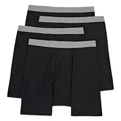 Stafford Dry + Cool Mens 4 Pack Boxer Briefs 302869 In Black