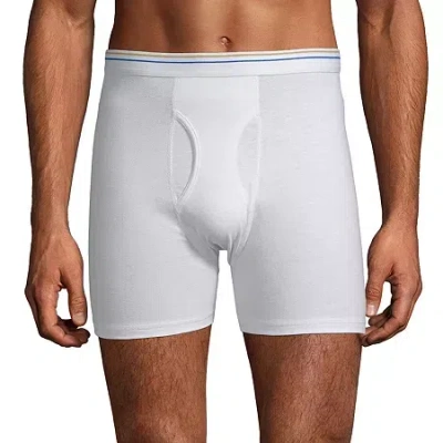Stafford Dry + Cool Mens Big 4 Pack Boxer Briefs 302869 In White