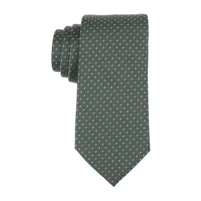 Stafford Extra Long Dots Tie In Green