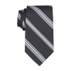 Stafford Extra Long Striped Tie In Black