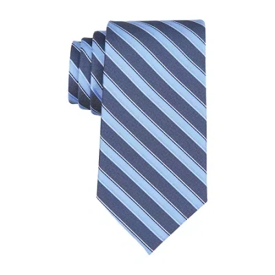 Stafford Extra Long Striped Tie In Blue