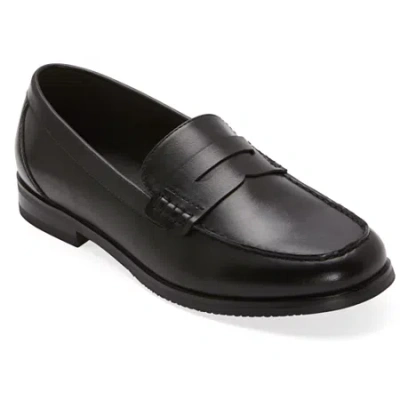 Stafford Flint Mens Moc Closed Toe Loafers In Black