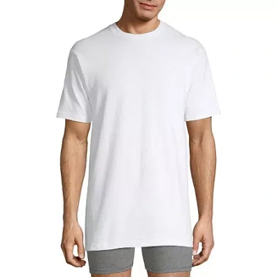 Stafford Heavyweight Cotton Mens 4 Pack Short Sleeve Crew Neck T-shirt In White
