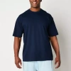 Stafford Heavyweight Mens 3 Pack Short Sleeve Crew Neck T-shirt Big In Blue