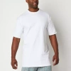 Stafford Heavyweight Mens 4 Pack Short Sleeve Crew Neck T-shirt Extra Tall In White