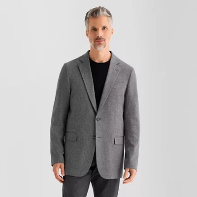 Stafford Herringbone Mens Classic Fit Sport Coat In Black